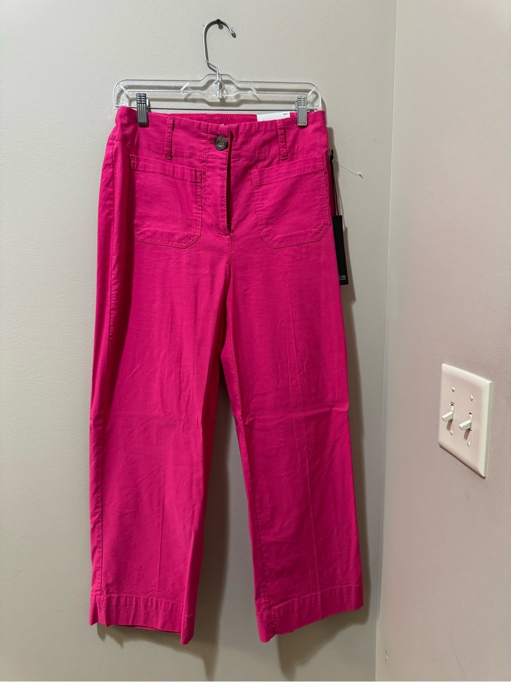 Nicole Miller Hot Pink Wide-Leg Pants